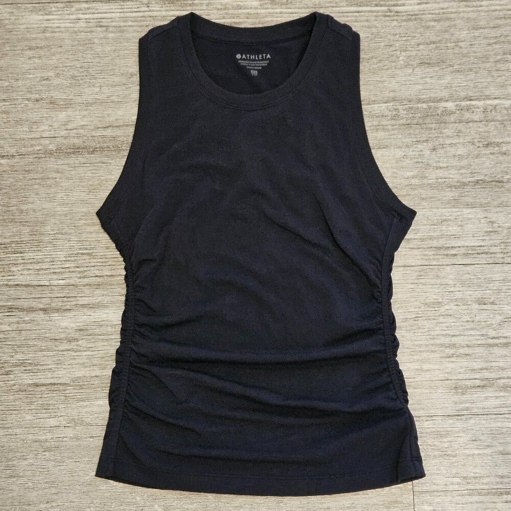 Athleta With Ease Cinch Tank Navy Sz XXS